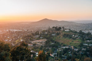 Sunset View From Mount Helix In La Mesa, Near San Diego, Califor